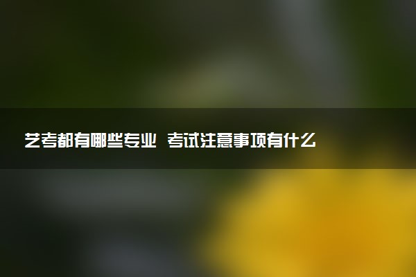 艺考都有哪些专业  考试注意事项有什么