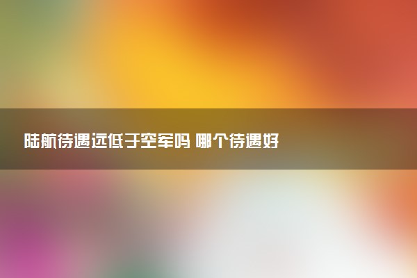 陆航待遇远低于空军吗 哪个待遇好