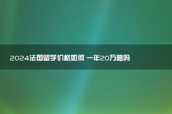 2024法国留学价格如何 一年20万够吗