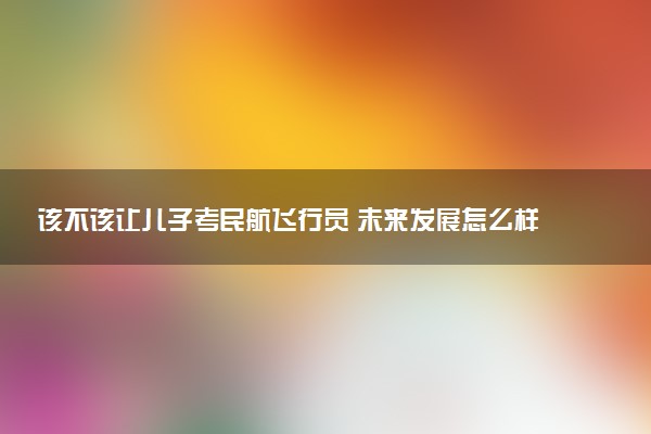 该不该让儿子考民航飞行员 未来发展怎么样