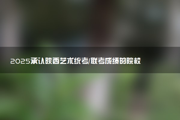 2025承认陕西艺术统考/联考成绩的院校及专业有哪些