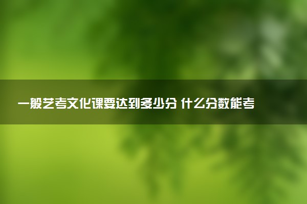 一般艺考文化课要达到多少分 什么分数能考上本科