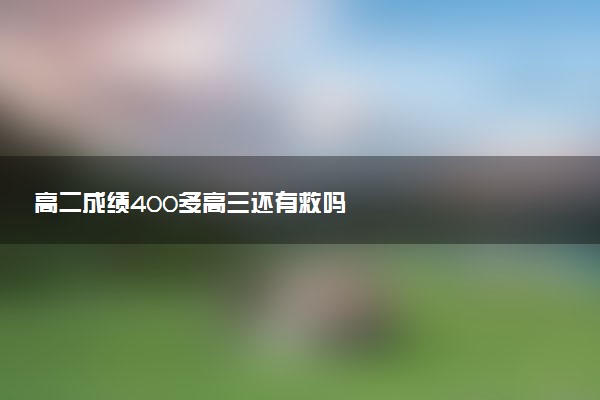 高二成绩400多高三还有救吗