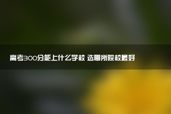 高考300分能上什么学校 选哪所院校最好