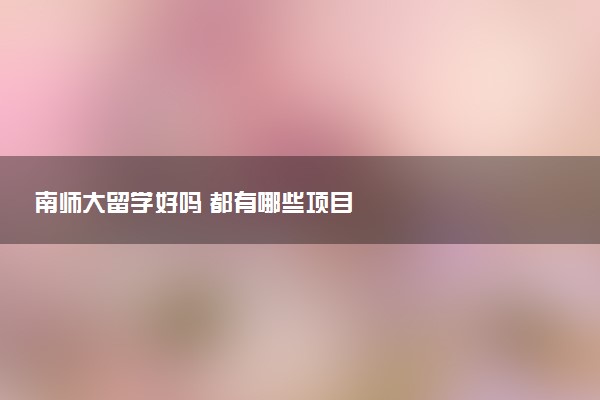 南师大留学好吗 都有哪些项目