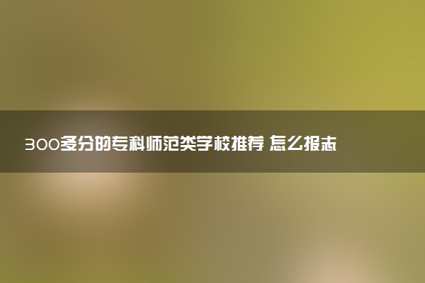 300多分的专科师范类学校推荐 怎么报志愿