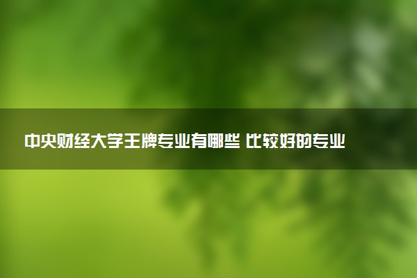 中央财经大学王牌专业有哪些 比较好的专业推荐