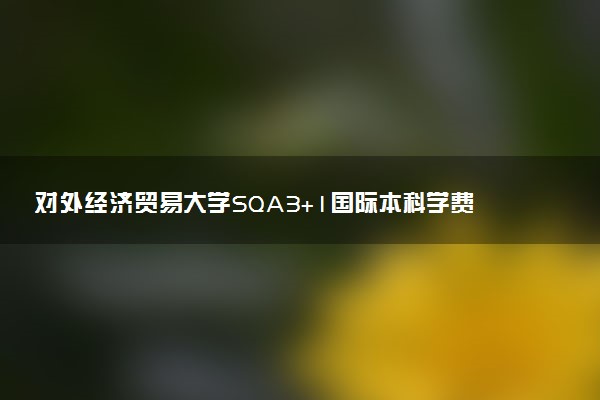 对外经济贸易大学SQA3+1国际本科学费多少钱