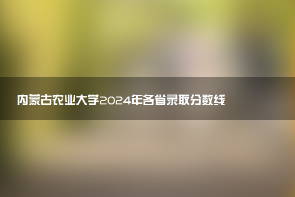 内蒙古农业大学2024年各省录取分数线 多少分能考上