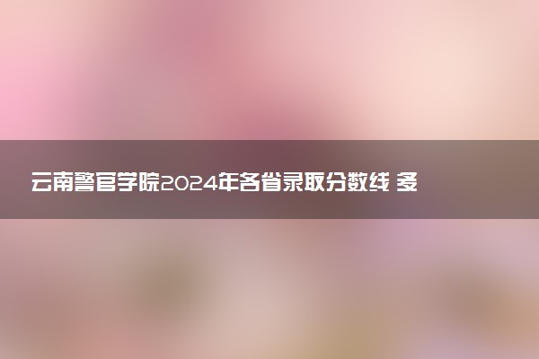 云南警官学院2024年各省录取分数线 多少分能考上