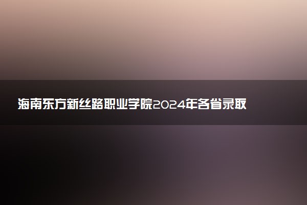 海南东方新丝路职业学院2024年各省录取分数线 多少分能考上