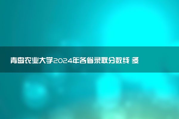 青岛农业大学2024年各省录取分数线 多少分能考上