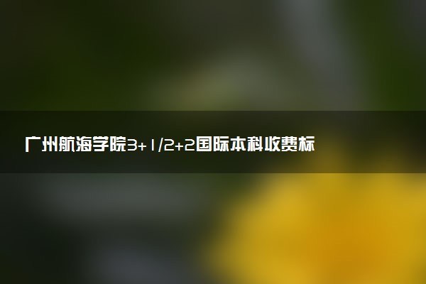 广州航海学院3+1/2+2国际本科收费标准 学费多少钱