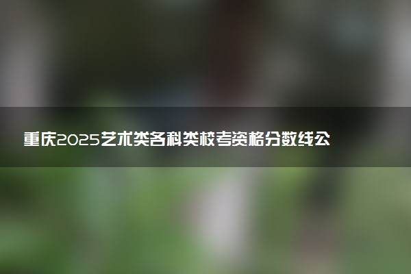 重庆2025艺术类各科类校考资格分数线公布 多少分过线