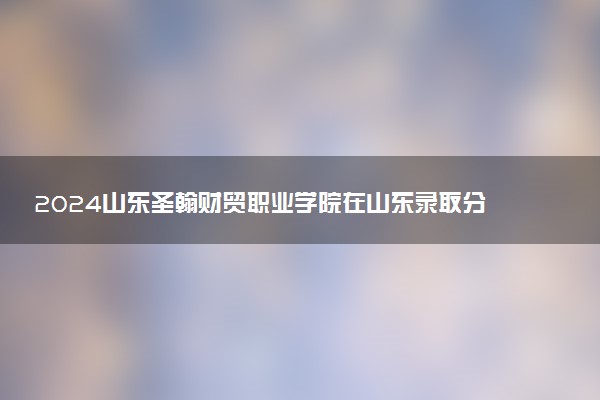 2024山东圣翰财贸职业学院在山东录取分数线 各专业分数及位次