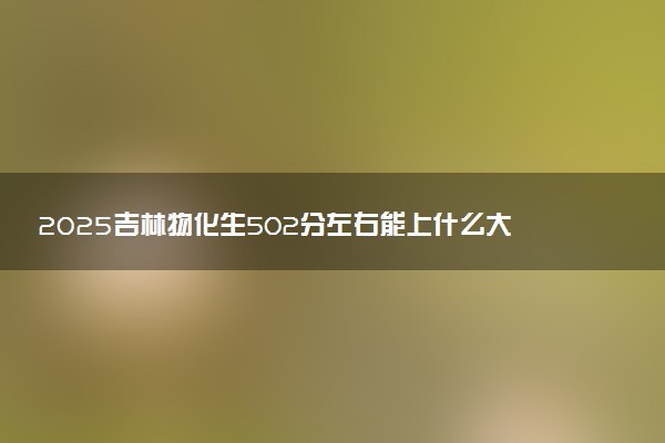 2025吉林物化生502分左右能上什么大学 可以报考的院校名单