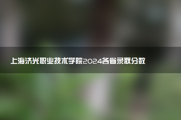 上海济光职业技术学院2024各省录取分数线及最低位次是多少