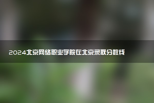 2024北京网络职业学院在北京录取分数线 各专业分数及位次