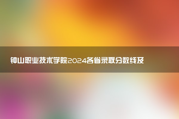 钟山职业技术学院2024各省录取分数线及最低位次是多少