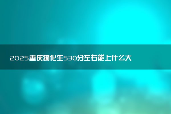 2025重庆物化生530分左右能上什么大学 可以报考的院校名单