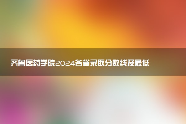 齐鲁医药学院2024各省录取分数线及最低位次是多少