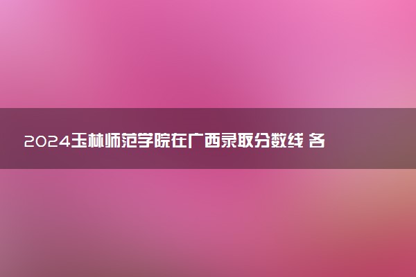 2024玉林师范学院在广西录取分数线 各专业分数及位次