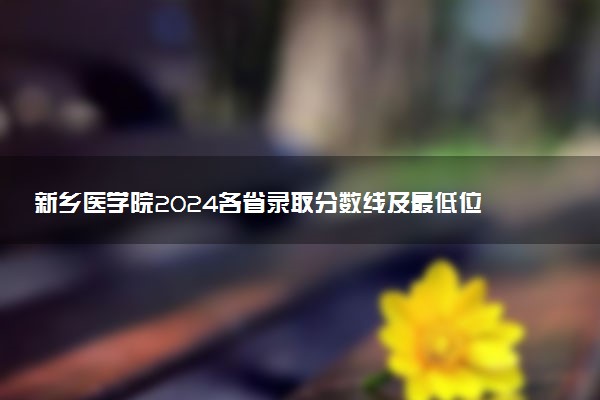 新乡医学院2024各省录取分数线及最低位次是多少