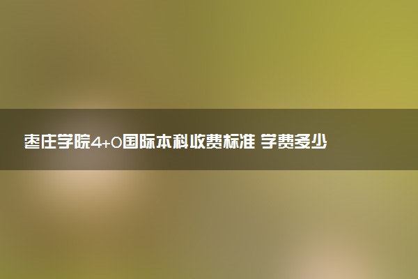 枣庄学院4+0国际本科收费标准 学费多少钱