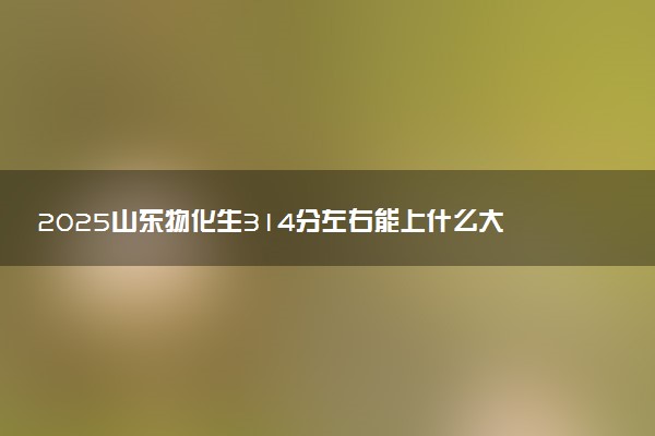 2025山东物化生314分左右能上什么大学 可以报考的院校名单