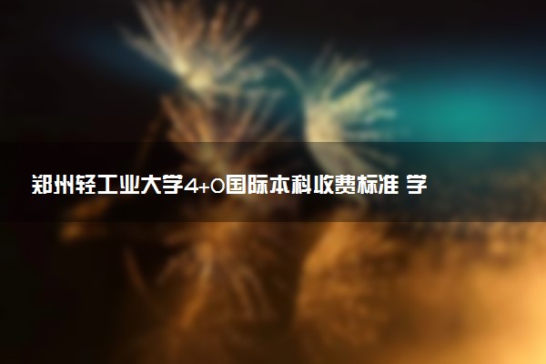 郑州轻工业大学4+0国际本科收费标准 学费多少钱