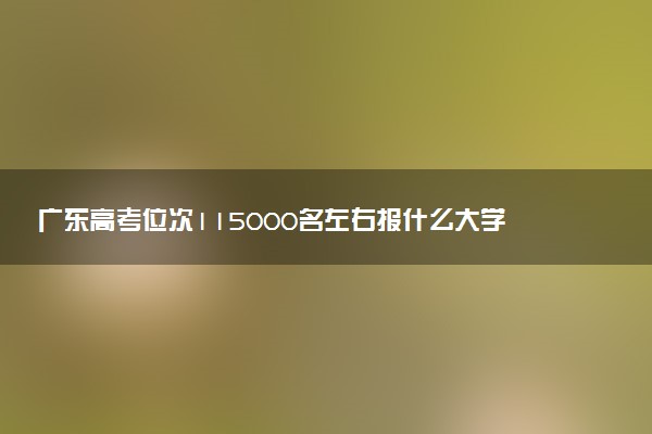 广东高考位次115000名左右报什么大学好（2025年参考）