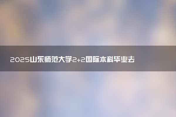 2025山东师范大学2+2国际本科毕业去向及办学成果