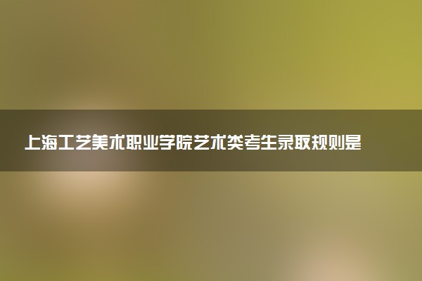 上海工艺美术职业学院艺术类考生录取规则是怎样的 有哪些要求