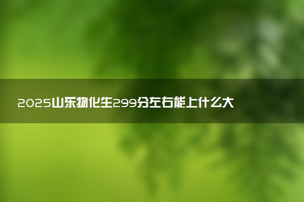 2025山东物化生299分左右能上什么大学 可以报考的院校名单