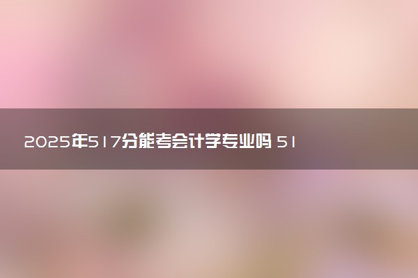 2025年517分能考会计学专业吗 517分会计学专业大学推荐