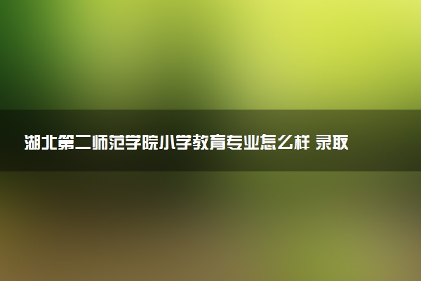 湖北第二师范学院小学教育专业怎么样 录取分数线多少