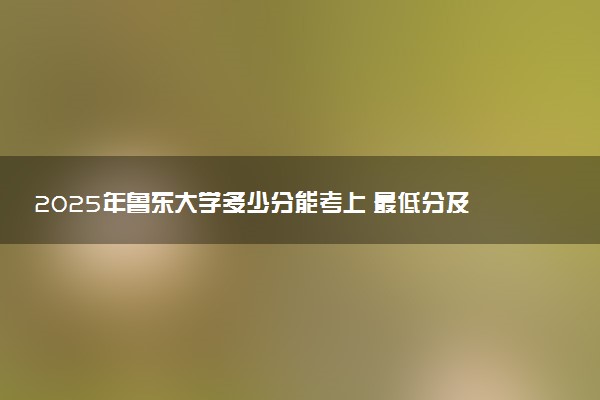 2025年鲁东大学多少分能考上 最低分及位次