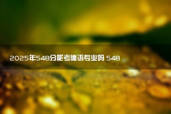 2025年548分能考德语专业吗 548分德语专业大学推荐