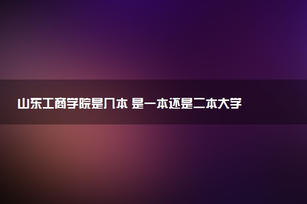 山东工商学院是几本 是一本还是二本大学