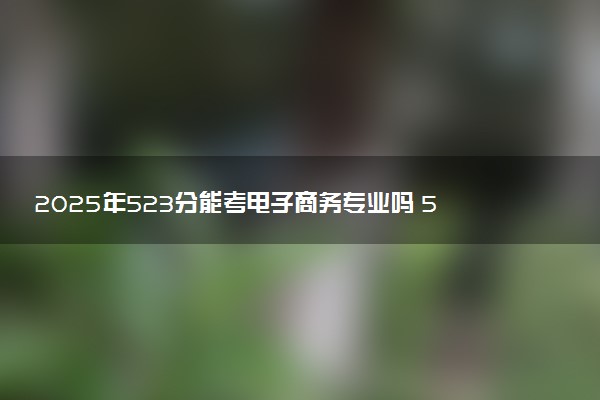 2025年523分能考电子商务专业吗 523分电子商务专业大学推荐