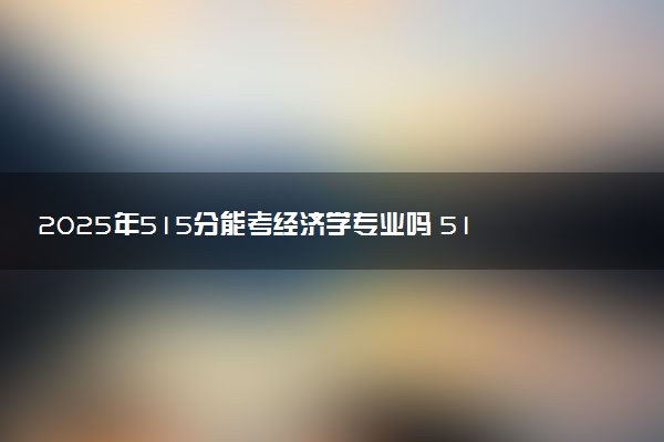 2025年515分能考经济学专业吗 515分经济学专业大学推荐