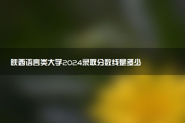 陕西语言类大学2024录取分数线是多少 什么学校好