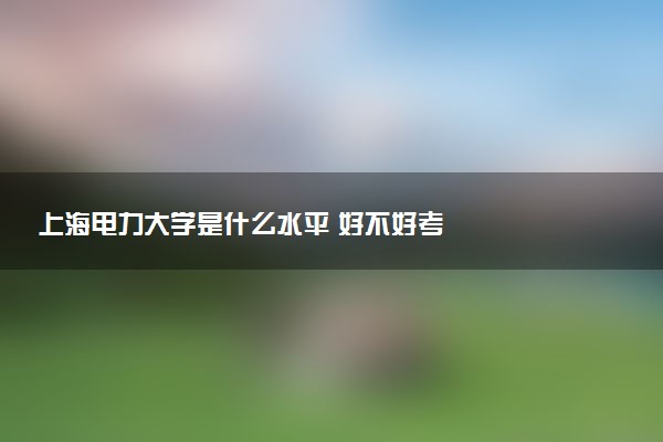 上海电力大学是什么水平 好不好考