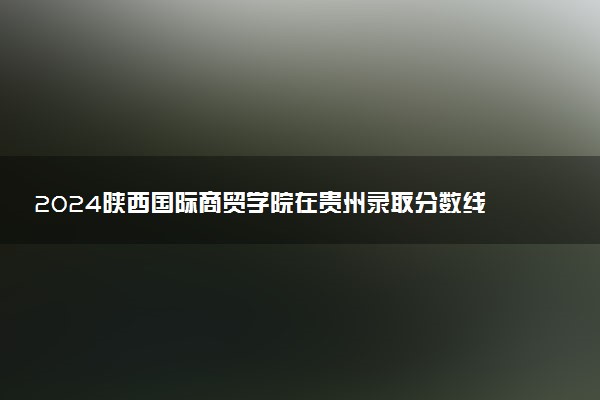 2024陕西国际商贸学院在贵州录取分数线 各专业分数及位次