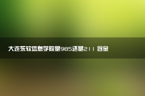 大连东软信息学院是985还是211 含金量怎么样